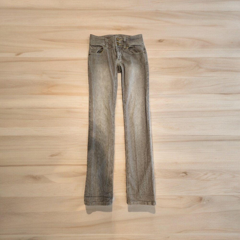 CAbi Jeans Adult 0 Gray Style #332 Lou Lou Mid Rise Slim Straight Women